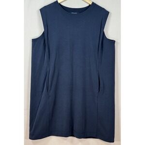 Athleta Women 1X Dress Black Sleeveless Active Casual Athleisure Everyday